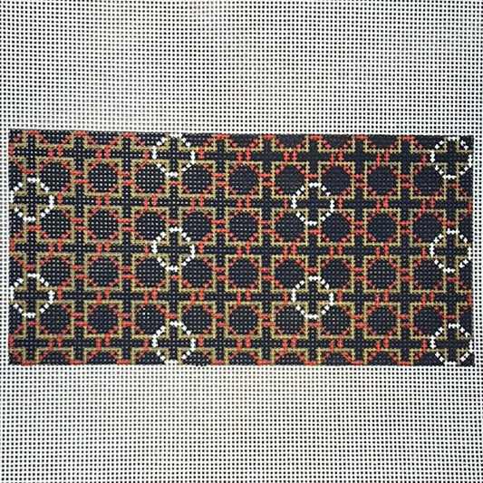 The Gingham Stitchery Kate Woodward Navy Geometric Insert Needlepoint Canvas