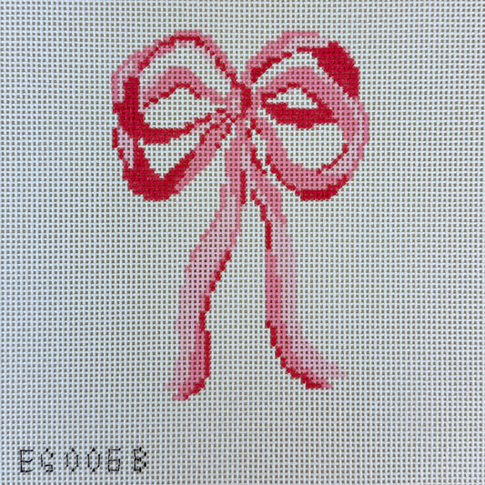 Stitch Style Eleven Gables Pink Bow Needlepoint Canvas