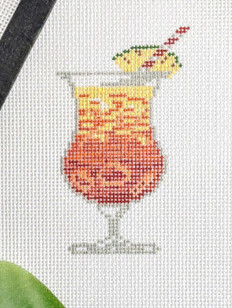 Fire and Iris Rum Punch Needlepoint Canvas