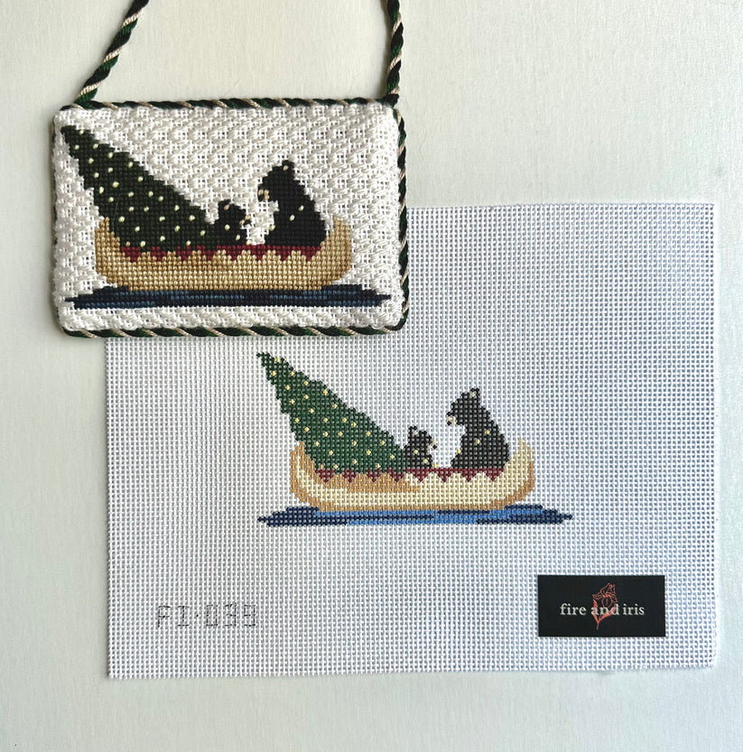 Fire and Iris Home for the Holidays Needlepoint Canvas