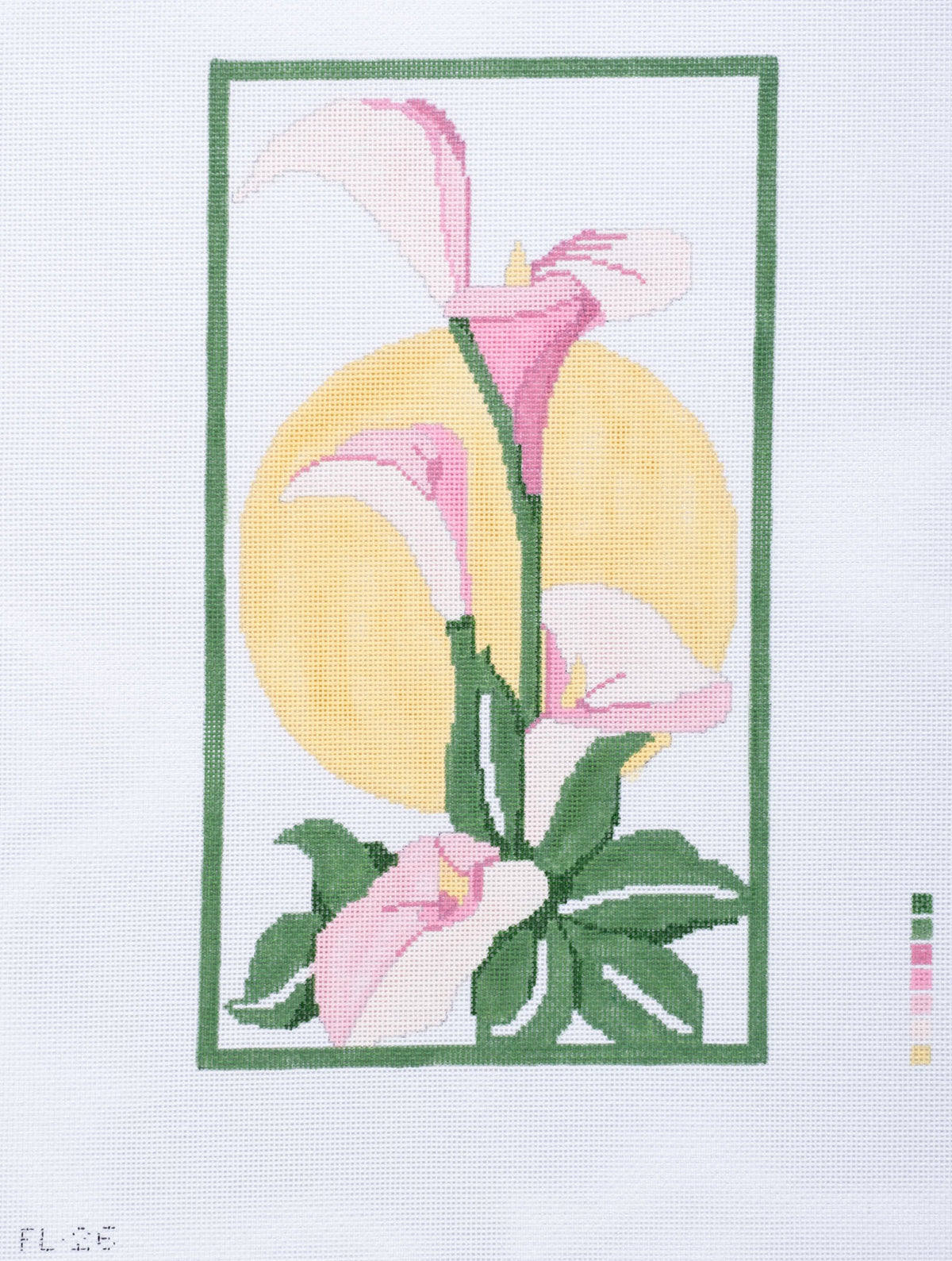 Changing Woman Designs Pink Calla Lillies Flower Needlepoint Canvas