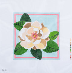 Changing Woman Designs Southern Magnolia Flower Needlepoint Canvas - Pink