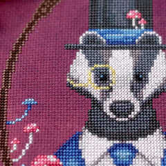 Fine Frog Stitching Badger Gentleman Cross Stitch Pattern