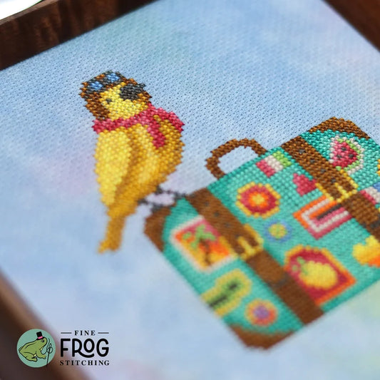 Fine Frog Stitching Bird Globetrotter Cross Stitch Pattern