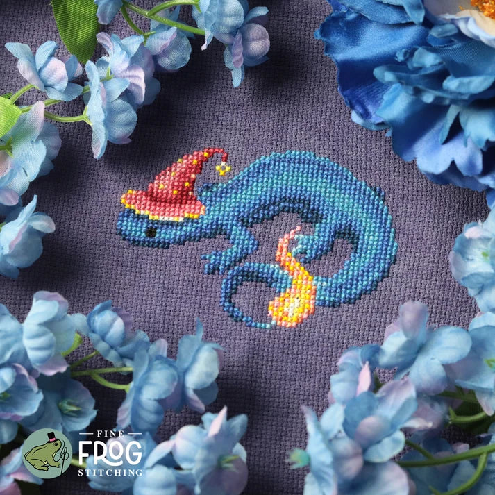 Fine Frog Stitching Wizardly Newt Cross Stitch Pattern