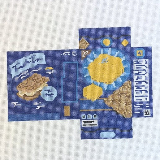 Fire and Iris 3D Graham Cracker Box Needlepoint Canvas