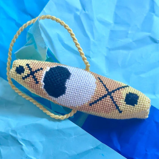 Fire and Iris 3D Kayak Needlepoint Canvas