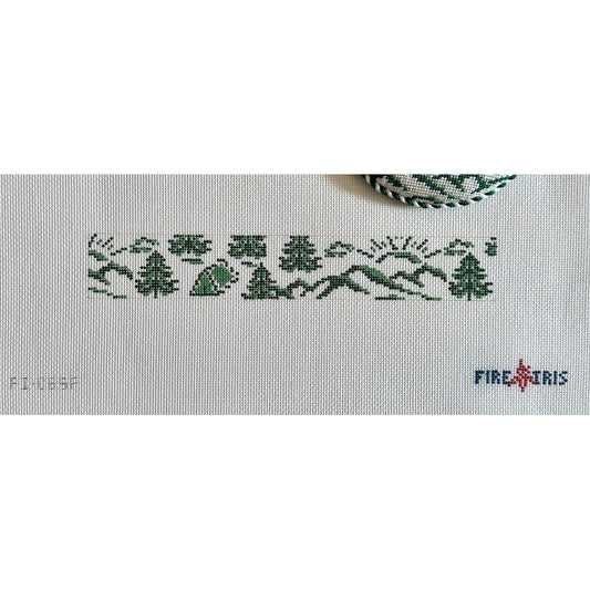 Fire and Iris Camp Fob Needlepoint Canvas