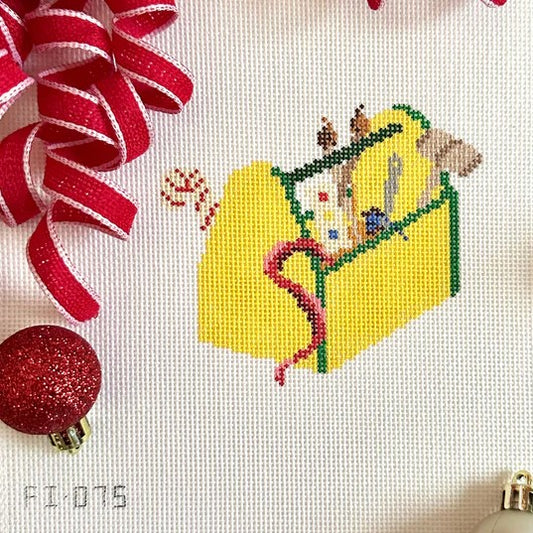 Fire and Iris Elf/Artist Tool Box Needlepoint Canvas