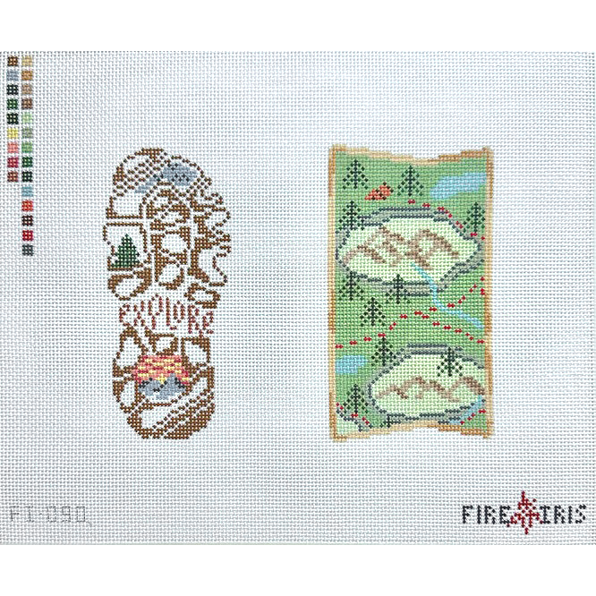Fire and Iris Explore Sunglasses Case Needlepoint Canvas