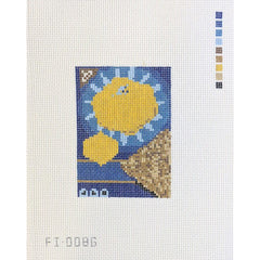Fire and Iris Graham Cracker Box Needlepoint Canvas