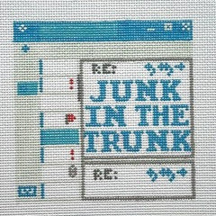 Fire and Iris Office Coaster - Junk Email Needlepoint Canvas