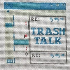 Fire and Iris Office Coaster - Trash Email Needlepoint Canvas