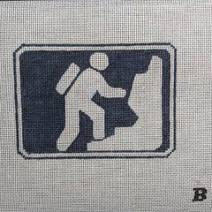 Fire and Iris Outdoor Recreation Sign - Climber Needlepoint Canvas