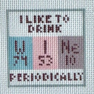 Fire and Iris Periodically Wine Insert Needlepoint Canvas