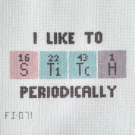 Fire and Iris Periodically Stitch - 13m Needlepoint Canvas