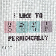 Fire and Iris Periodically Stitch - 13m Needlepoint Canvas