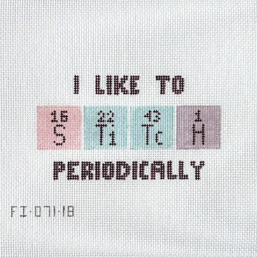 Fire and Iris Periodically Stitch - 18m Needlepoint Canvas