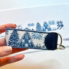 Fire and Iris Winter Ski Fob Needlepoint Canvas