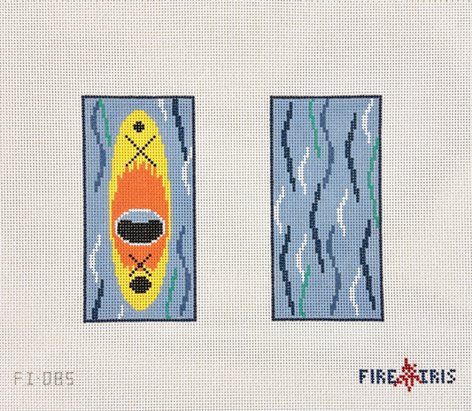 Fire and Iris Go With Flow - Kayak Glasses Case Needlepoint Canvas