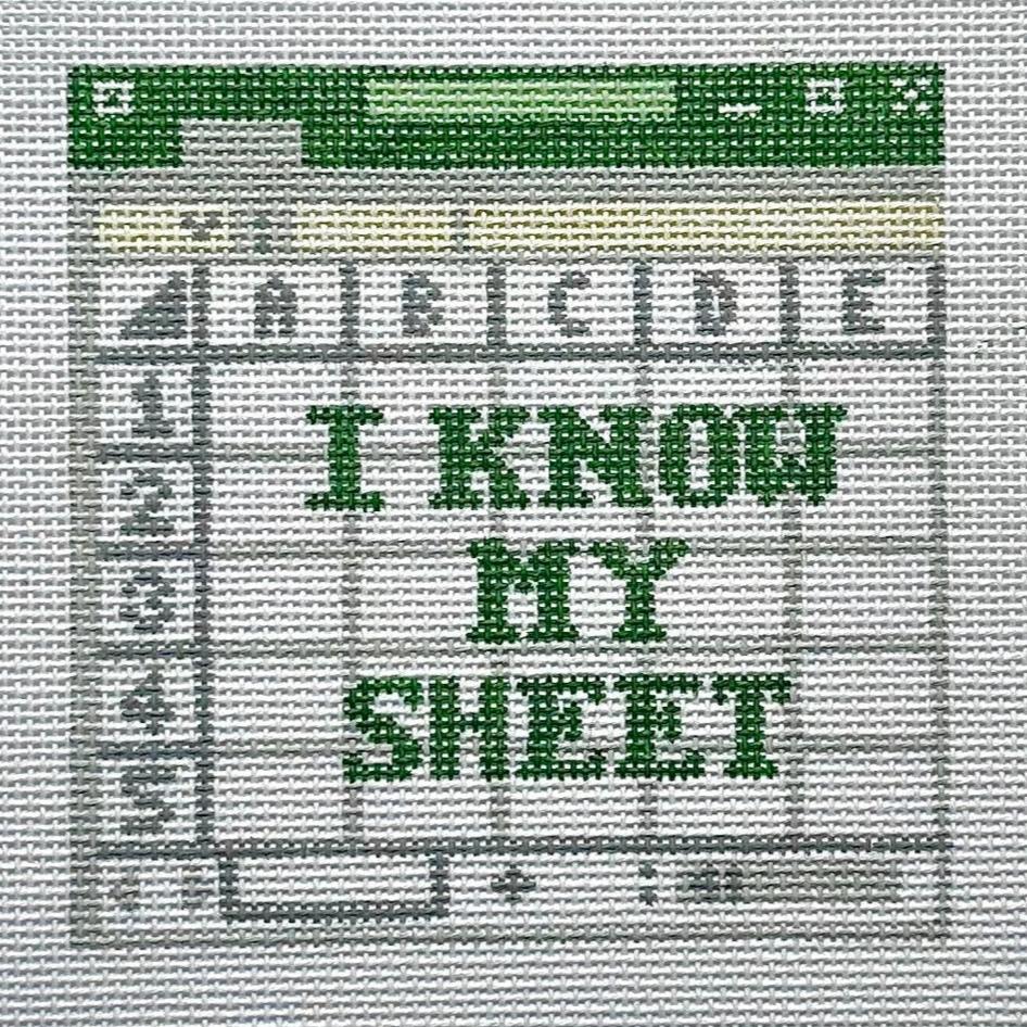 Fire and Iris I Know My Sheet Office Coasters Needlepoint Canvas