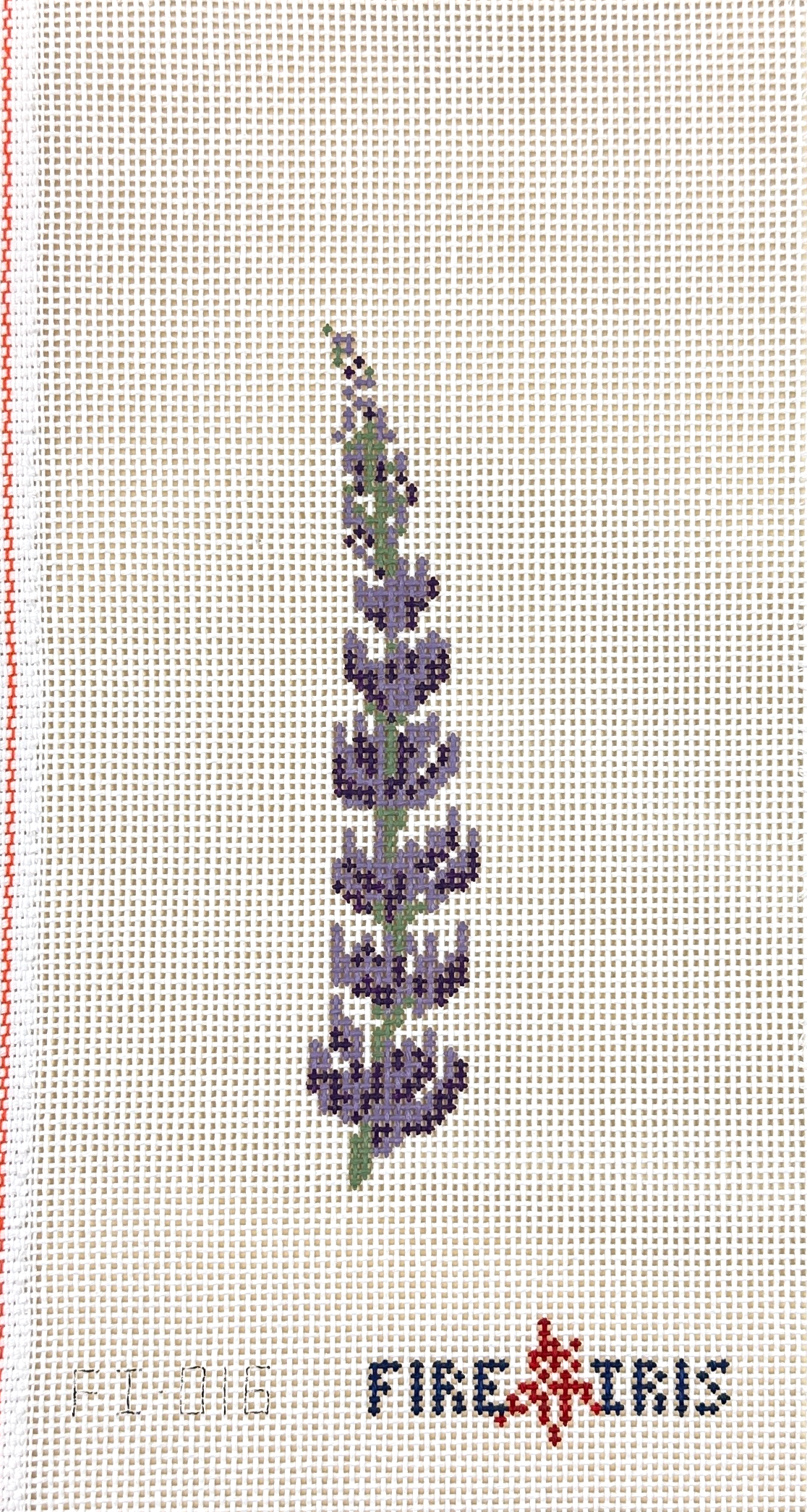 Fire and Iris Lupine Needlepoint Canvas