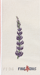 Fire and Iris Lupine Needlepoint Canvas