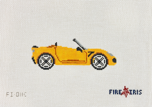 Fire and Iris Yellow Corvette Needlepoint Canvas