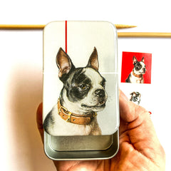 Firefly Notes Boston Terrier Magnetic Notions Tin Needle Case