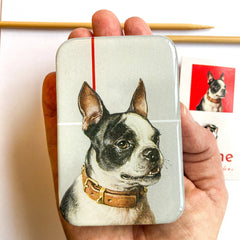 Firefly Notes Boston Terrier Magnetic Notions Tin Needle Case