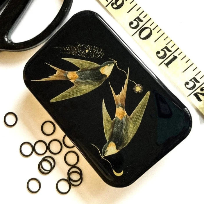 Firefly Notes Celestial Swallows Magnetic Notions Tin Needle Case