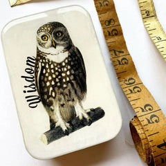 Firefly Notes Wise Owl Magnetic Notions Tin Needle Case