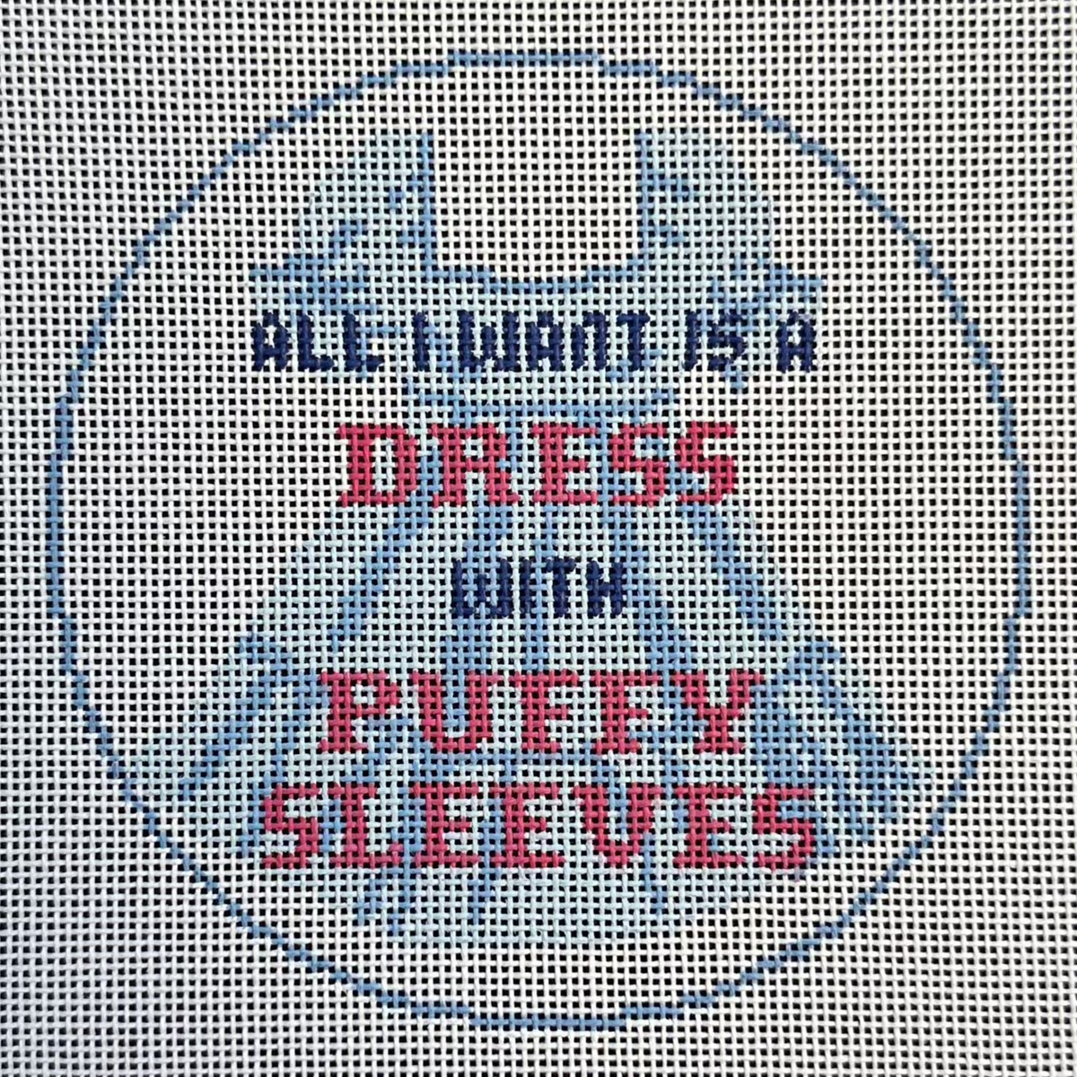 The Gingham Stitchery Kirkland Design Studios Puffy Sleeves Ornament Needlepoint Canvas