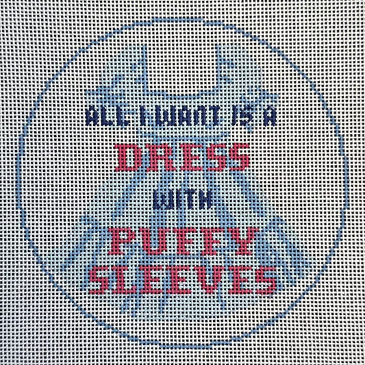 The Gingham Stitchery Kirkland Design Studios Puffy Sleeves Ornament Needlepoint Canvas
