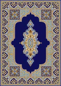 The Meredith Collection Treglown Designs Oriental Rug with Squares Needlepoint Canvas