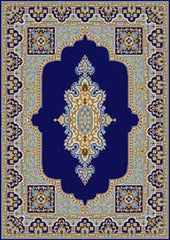 The Meredith Collection Treglown Designs Oriental Rug with Squares Needlepoint Canvas