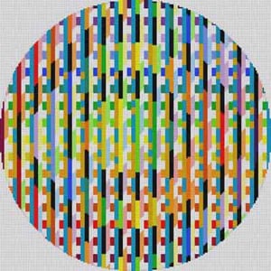 The Meredith Collection Treglown Designs Optical in Circle Needlepoint Canvas