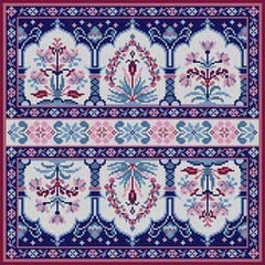 The Meredith Collection Treglown Designs Oriental White Rug Square Needlepoint Canvas