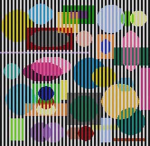 The Meredith Collection Treglown Designs Optical Geometric Square Needlepoint Canvas