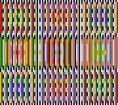 The Meredith Collection Treglown Designs Optical Rainbow Colourful Geometric Needlepoint Canvas