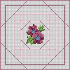 The Meredith Collection Treglown Designs Floral Stitch Sampler Needlepoint Canvas