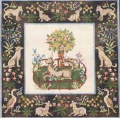 The Meredith Collection Treglown Designs Unicorn In Captivity Needlepoint Canvas