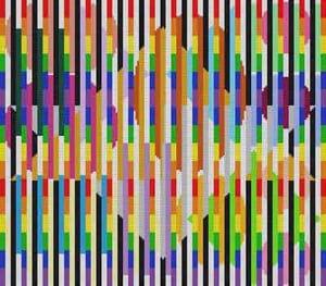 The Meredith Collection Treglown Designs Optical Ð Geometric Needlepoint Canvas