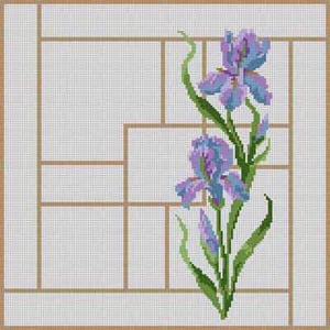 The Meredith Collection Treglown Designs Iris Lace Stitch Samplr Needlepoint Canvas