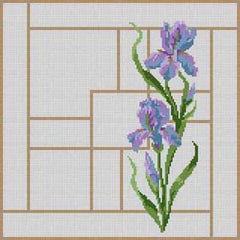 The Meredith Collection Treglown Designs Iris Lace Stitch Samplr Needlepoint Canvas
