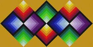 The Meredith Collection Treglown Designs Diamond Shape Optical Needlepoint Canvas