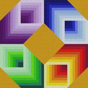 The Meredith Collection Treglown Designs Colourful Optical Needlepoint Canvas