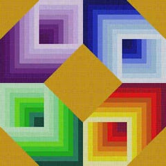 The Meredith Collection Treglown Designs Colourful Optical Needlepoint Canvas