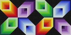 The Meredith Collection Treglown Designs Black Background Optical Needlepoint Canvas