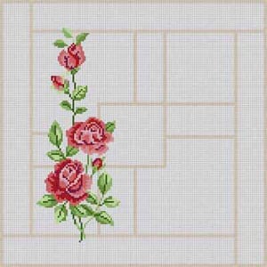 The Meredith Collection Treglown Designs Roses Lace Stch Smplr Needlepoint Canvas